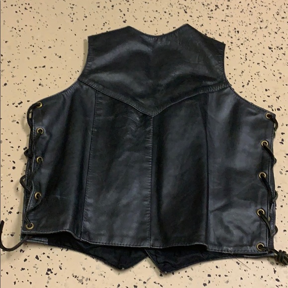 ADDIS Fashions LEATHER Vest Size Small - Picture 5 of 6